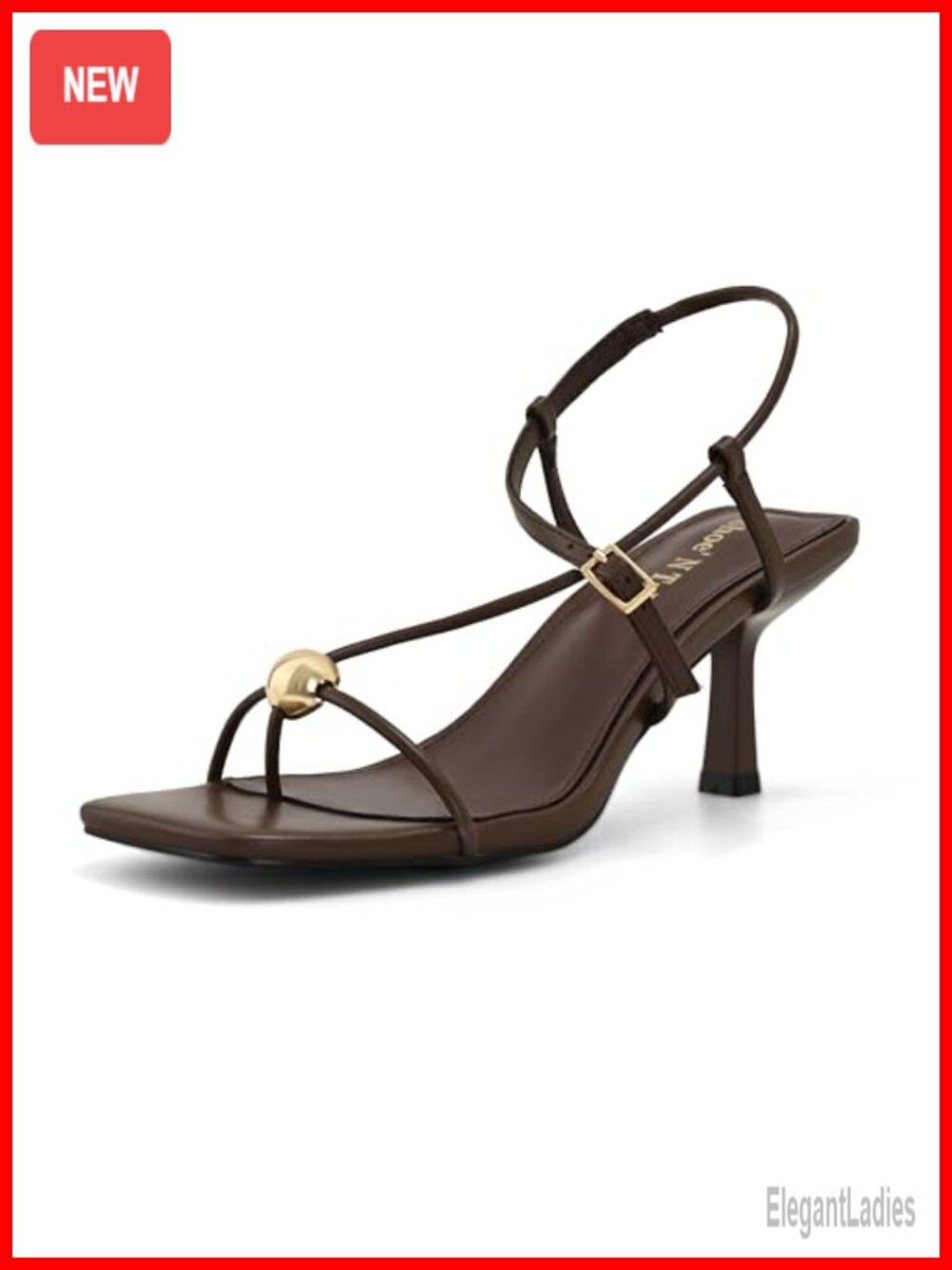 Kitten Heel Sandals Square Open Toe Strappy Ankle Strap Flip Flop Dress Party